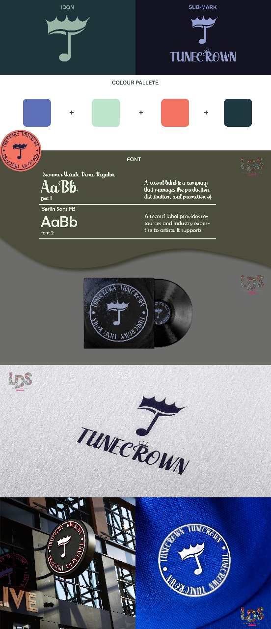 TuneCrown Brand Board